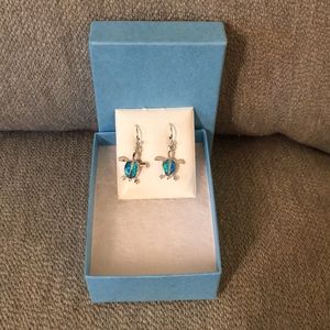Sterling Silver Turtle Earrings